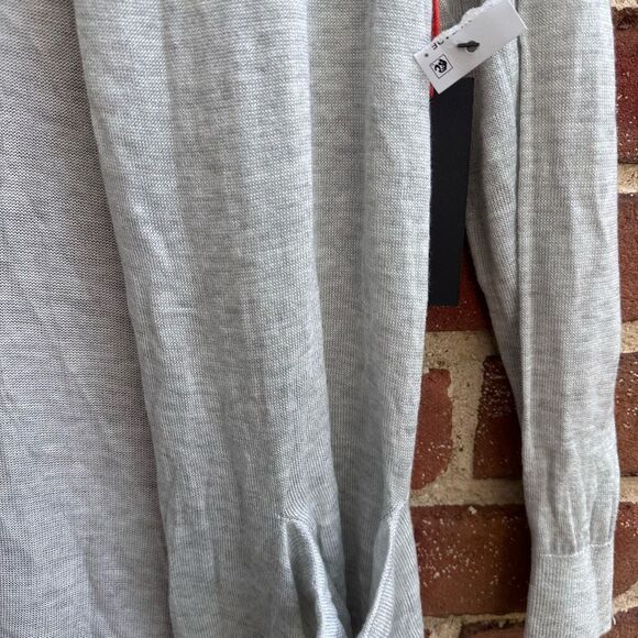 Black Tape Women's Open Front Knit Duster Cardigan Sweater Gray Pet MEDIUM NWT - Picture 3 of 6